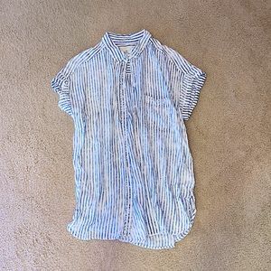 Blue and white striped